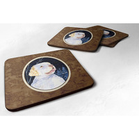 "Caroline's Treasures SS8356FC Starry Night Clumber Spaniel Foam Coasters Set of 4 (Set of 4), 3.5"" H x 3.5"" W, Multicolor"