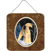 "Caroline's Treasures Starry Night Airedale Aluminum Metal Wall or Door Hanging Prints, 6 x 6"", Multicolor"