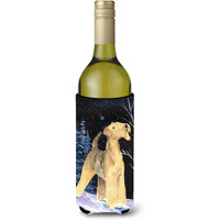 Starry Night Airedale Wine Bottle Beverage Insulator Beverage Insulator Hugger
