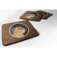 "Caroline's Treasures SS8362FC Starry Night Brussels Griffon Foam Coasters Set of 4 (Set of 4), 3.5"" H x 3.5"" W, Multicolor"