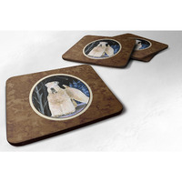 "Caroline's Treasures SS8364FC Starry Night Wheaten Terrier Soft Coated Foam Coasters Set of 4 (Set of 4), 3.5"" H x 3.5"" W, Multicolor"