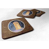 "Caroline's Treasures SS8365FC Starry Night Yorkie Foam Coasters Set of 4 (Set of 4), 3.5"" H x 3.5"" W, Multicolor"