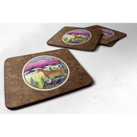 "Caroline's Treasures SS8371FC Basenji Foam Coasters (Set of 4), 3.5"" H x 3.5"" W, Multicolor"