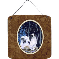 "Caroline's Treasures SS8374DS66 Starry Night Japanese Chin Aluminum Metal Wall or Door Hanging Prints, 6 x 6"", Multicolor"