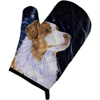"Caroline's Treasures SS8375OVMT Starry Night Australian Shepherd Oven Mitt, 12"" by 8.5"", Multicolor"