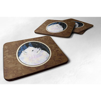 "Caroline's Treasures SS8376FC Starry Night Samoyed Foam Coasters Set of 4 (Set of 4), 3.5"" H x 3.5"" W, Multicolor"