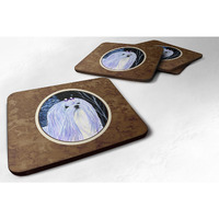"Caroline's Treasures SS8378FC Starry Night Maltese Foam Coasters Set of 4 (Set of 4), 3.5"" H x 3.5"" W, Multicolor"