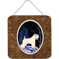 "Caroline's Treasures SS8386DS66 Starry Night Wheaten Terrier Soft Coated Wall or Door Hanging Prints, 6 x 6"", Multicolor"