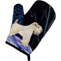 "Caroline's Treasures SS8386OVMT Starry Night Wheaten Terrier Soft Coated Oven Mitt, 12"" by 8.5"", Multicolor"