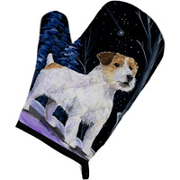 "Caroline's Treasures SS8388OVMT Starry Night Jack Russell Terrier Oven Mitt, 12"" by 8.5"", Multicolor"