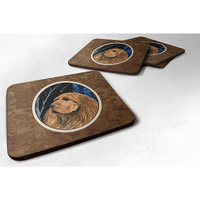 "Caroline's Treasures SS8391FC Starry Night Sussex Spaniel Foam Coasters Set of 4 (Set of 4), 3.5"" H x 3.5"" W, Multicolor"