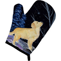 "Caroline's Treasures SS8392OVMT Starry Night Golden Retriever Oven Mitt, 12"" by 8.5"", Multicolor"