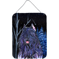 "Caroline's Treasures Starry Night Bouvier Des Flandres Aluminium Metal Wall or Door Hanging Prints, 16"" x 12"", Multicolor"