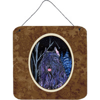 "Caroline's Treasures Starry Night Bouvier Des Flanders Aluminum Metal Wall or Door Hanging Prints, 6 x 6"", Multicolor"