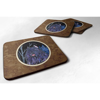 "Caroline's Treasures SS8394FC Starry Night Bouvier des Flandres Foam Coasters Set of 4 (Set of 4), 3.5"" H x 3.5"" W, Multicolor"
