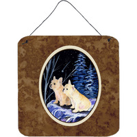"Caroline's Treasures SS8395DS66 Starry Night French Bulldog Aluminum Metal Wall or Door Hanging Prints, 6 x 6"", Multicolor"
