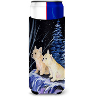 Starry Night French Bulldog Ultra Beverage Insulators for slim cans SS8395MUK