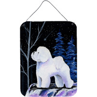 "Caroline's Treasures Starry Night Bichon Frise Aluminium Metal Wall or Door Hanging Prints, 16"" x 12"", Multicolor"