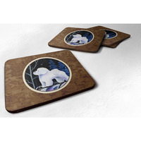 "Caroline's Treasures SS8397FC Starry Night Bichon Frise Foam Coasters Set of 4 (Set of 4), 3.5"" H x 3.5"" W, Multicolor"