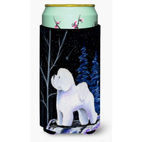 Starry Night Bichon Frise  Tall Boy Beverage Insulator Beverage Insulator Hugger