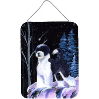 "Caroline's Treasures Starry Night Portuguese Water Dog Aluminium Metal Wall or Door Hanging Prints, 16"" x 12"", Multicolor"