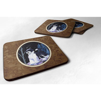 "Caroline's Treasures SS8399FC Starry Night Portuguese Water Dog Foam Coasters Set of 4 (Set of 4), 3.5"" H x 3.5"" W, Multicolor"