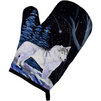 "Caroline's Treasures SS8400OVMT Starry Night Siberian Husky Oven Mitt, 12"" by 8.5"", Multicolor"