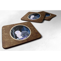 "Caroline's Treasures SS8401FC Starry Night Old English Sheepdog Foam Coasters Set of 4 (Set of 4), 3.5"" H x 3.5"" W, Multicolor"