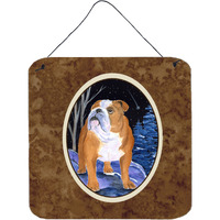 "Caroline's Treasures SS8405DS66 Starry Night English Bulldog Aluminum Metal Wall or Door Hanging Prints, 6 x 6"", Multicolor"