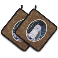 "Caroline's Treasures Starry Night Old English Sheepdog Pair of Pot Holders SS8406PTHD, 7.5HX7.5W, Multicolor"