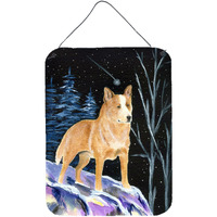 "Caroline's Treasures Starry Night Australian Cattle Dog Aluminium Metal Wall or Door Hanging Prints, 16"" x 12"", Multicolor"