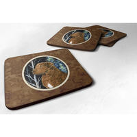 "Caroline's Treasures SS8411FC Starry Night Chesapeake Bay Retriever Foam Coasters Set of 4 (Set of 4), 3.5"" H x 3.5"" W, Multicolor"