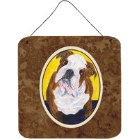 "Caroline's Treasures SS8415DS66 English Bulldog Aluminum Metal Wall or Door Hanging Prints, 6 x 6"", Multicolor"