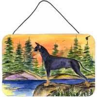 "Caroline's Treasures Manchester Terrier Indoor Aluminum Metal Wall or Door Hanging Prints, 8 x 12"", Multicolor"
