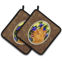"Caroline's Treasures Norwich Terrier Pair of Pot Holders SS8421PTHD, 7.5HX7.5W, Multicolor"