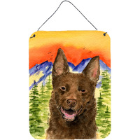 "Caroline's Treasures SS8422DS1216 Australian Kelpie Aluminium Metal Wall or Door Hanging Prints, 16"" x 12"", Multicolor"