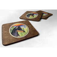 "Caroline's Treasures SS8425FC Manchester Terrier Foam Coasters (Set of 4), 3.5"" H x 3.5"" W, Multicolor"