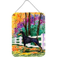 "Caroline's Treasures SS8428DS1216 Doberman Aluminium Metal Wall or Door Hanging Prints, 16"" x 12"", Multicolor"
