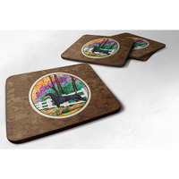"Caroline's Treasures SS8428FC Doberman Foam Coasters (Set of 4), 3.5"" H x 3.5"" W, Multicolor"