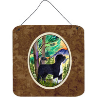 "Caroline's Treasures SS8429DS66 Portuguese Water Dog Aluminum Metal Wall or Door Hanging Prints, 6 x 6"", Multicolor"