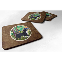 "Caroline's Treasures SS8429FC Portuguese Water Dog Foam Coasters (Set of 4), 3.5"" H x 3.5"" W, Multicolor"