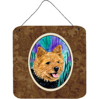 "Caroline's Treasures SS8431DS66 Norwich Terrier Aluminum Metal Wall or Door Hanging Prints, 6 x 6"", Multicolor"