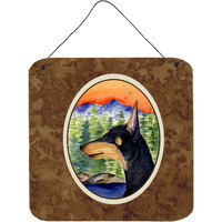 "Caroline's Treasures SS8433DS66 Manchester Terrier Aluminum Metal Wall or Door Hanging Prints, 6 x 6"", Multicolor"