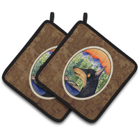 "Caroline's Treasures Manchester Terrier Pair of Pot Holders SS8433PTHD, 7.5HX7.5W, Multicolor"