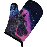 "Caroline's Treasures SS8442OVMT Starry Night Scottish Terrier Oven Mitt, 12"" by 8.5"", Multicolor"