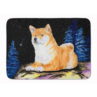 "Caroline's Treasures Starry Night Shiba Inu Floor Mat, 19"" x 27"", Multicolor"