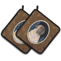 "Caroline's Treasures Starry Night Mastiff Pair of Pot Holders SS8448PTHD, 7.5HX7.5W, Multicolor"