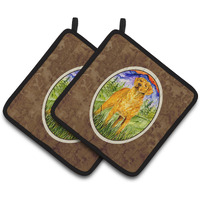 "Caroline's Treasures Chesapeake Bay Retriever Pair of Pot Holders SS8449PTHD, 7.5HX7.5W, Multicolor"