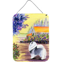 "Caroline's Treasures SS8452DS1216 Keeshond Aluminium Metal Wall or Door Hanging Prints, 16"" x 12"", Multicolor"