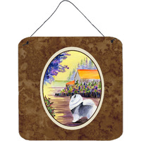 "Caroline's Treasures SS8452DS66 Keeshond Aluminum Metal Wall or Door Hanging Prints, 6 x 6"", Multicolor"